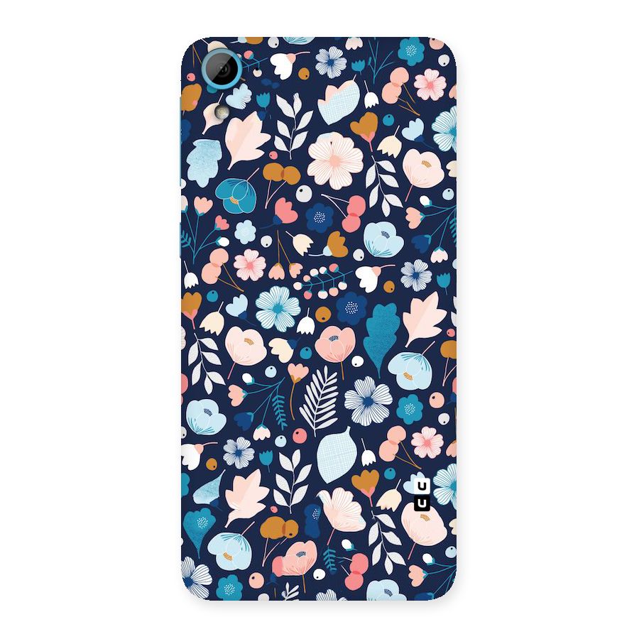Blue Floral Back Case for HTC Desire 826