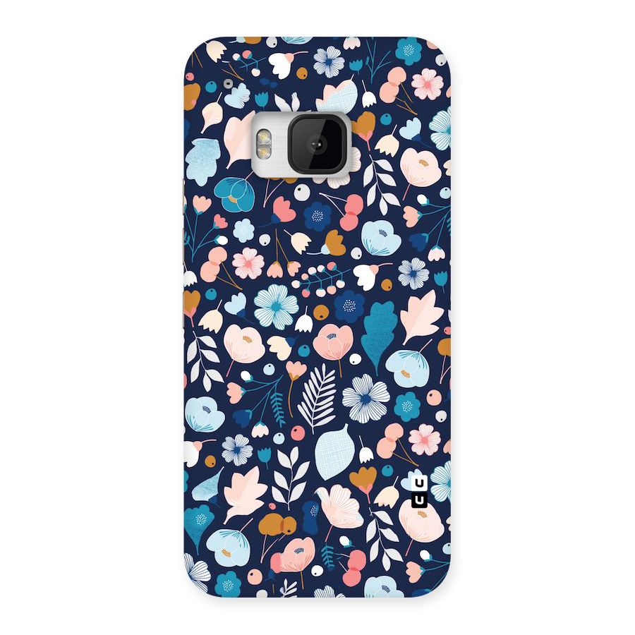 Blue Floral Back Case for HTC One M9