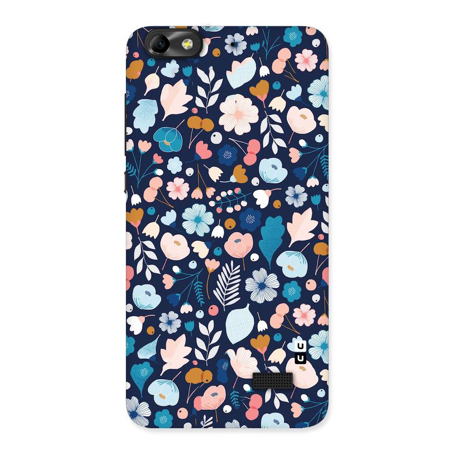 Blue Floral Back Case for Honor 4C