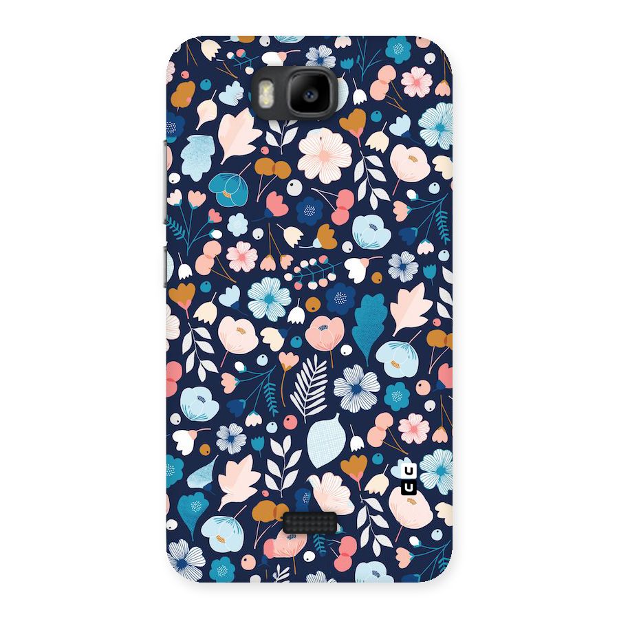Blue Floral Back Case for Honor Bee