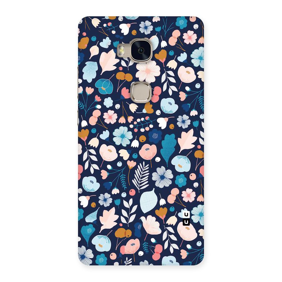 Blue Floral Back Case for Huawei Honor 5X