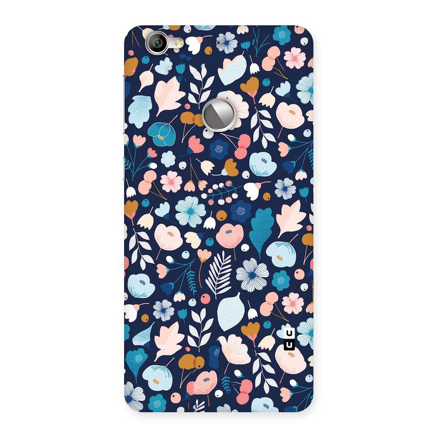 Blue Floral Back Case for LeTV Le 1s