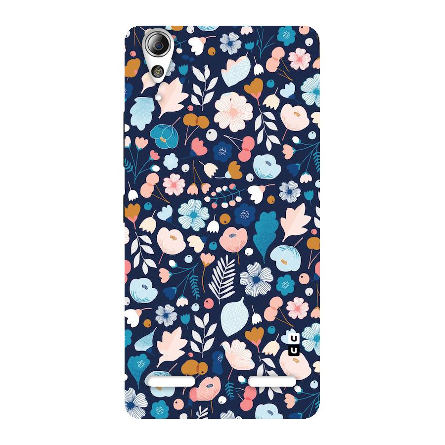 Blue Floral Back Case for Lenovo A6000