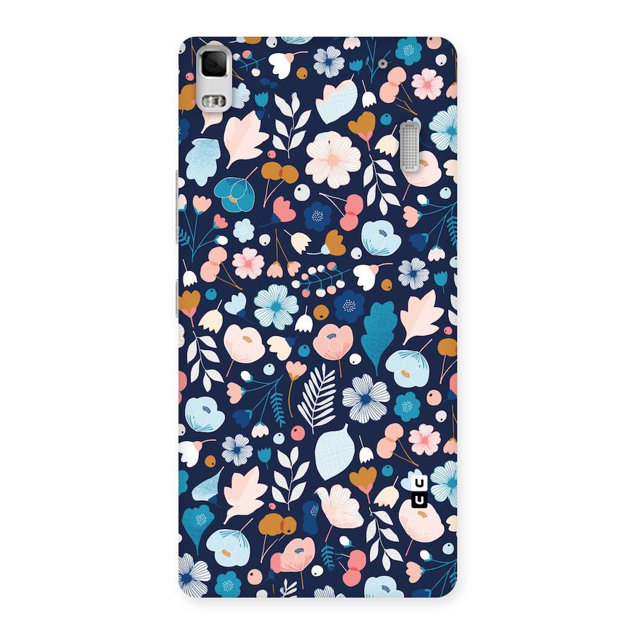 Blue Floral Back Case for Lenovo K3 Note