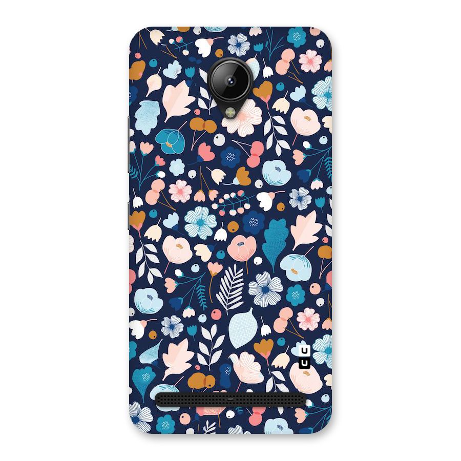 Blue Floral Back Case for Lenovo C2