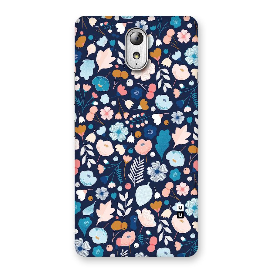 Blue Floral Back Case for Lenovo Vibe P1M