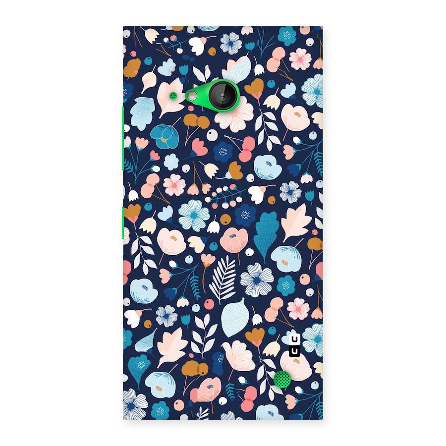 Blue Floral Back Case for Lumia 730