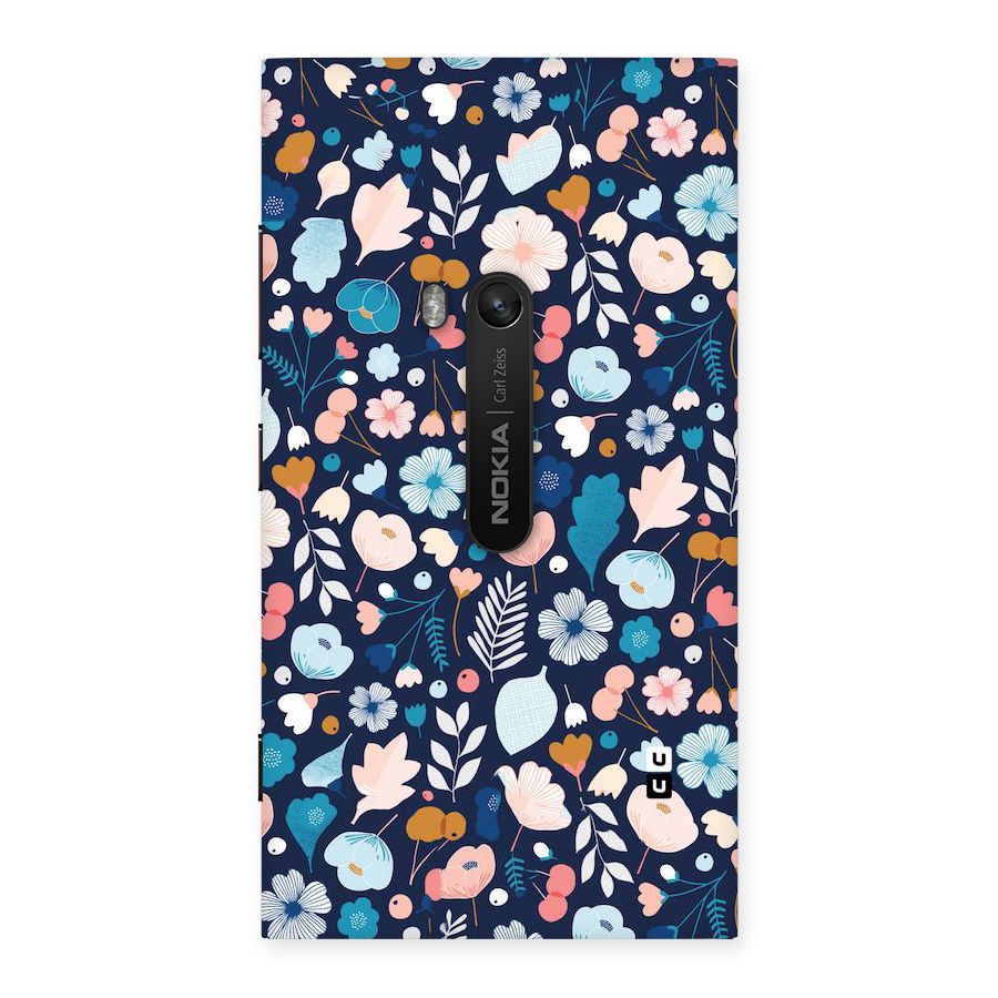 Blue Floral Back Case for Lumia 920