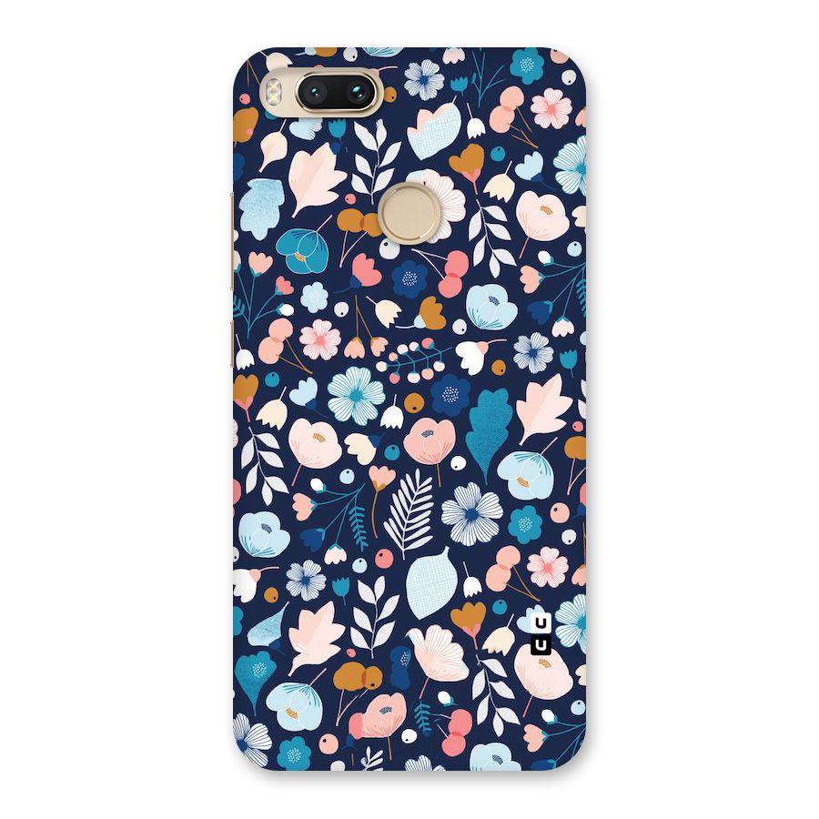 Blue Floral Back Case for Mi A1