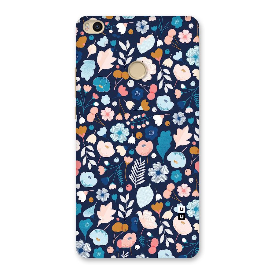 Blue Floral Back Case for Mi Max 2