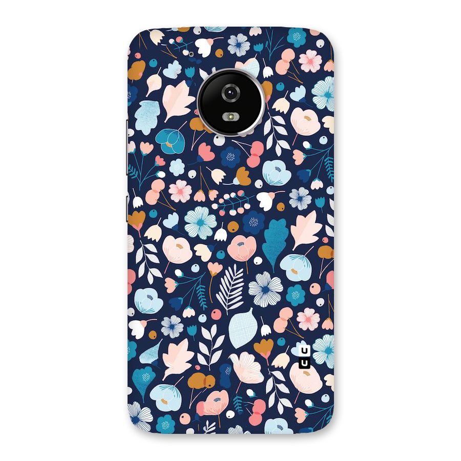 Blue Floral Back Case for Moto G5