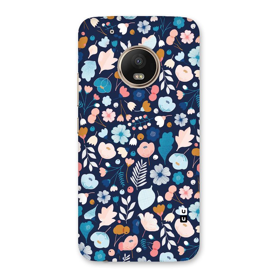 Blue Floral Back Case for Moto G5 Plus