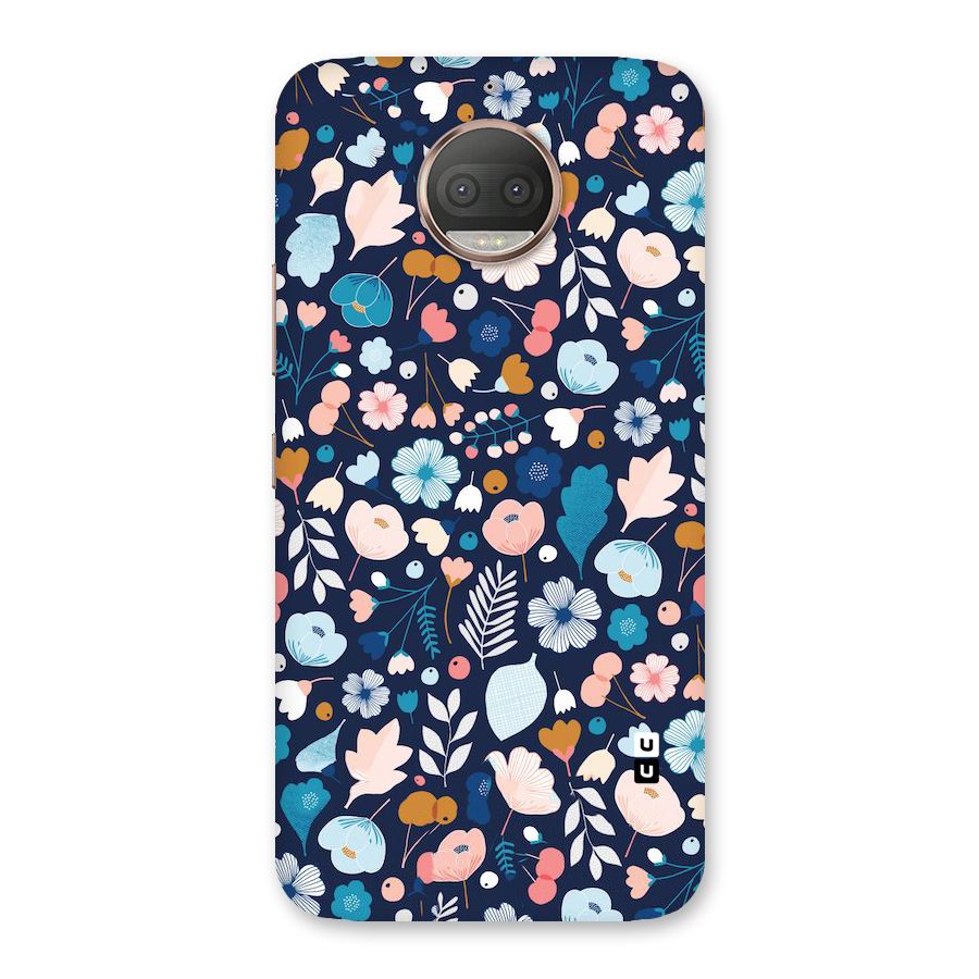Blue Floral Back Case for Moto G5s Plus