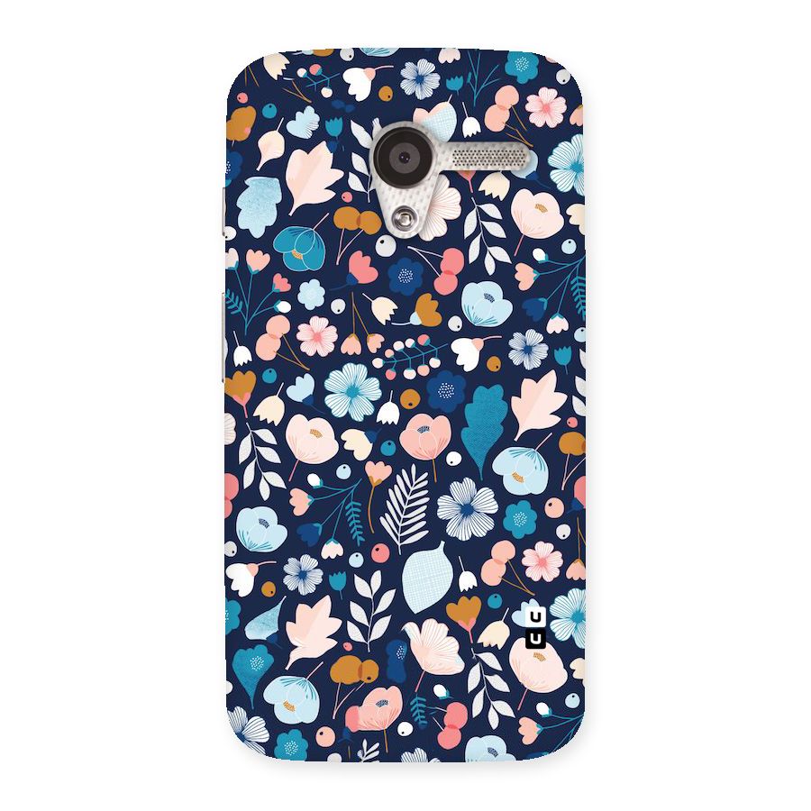 Blue Floral Back Case for Moto X