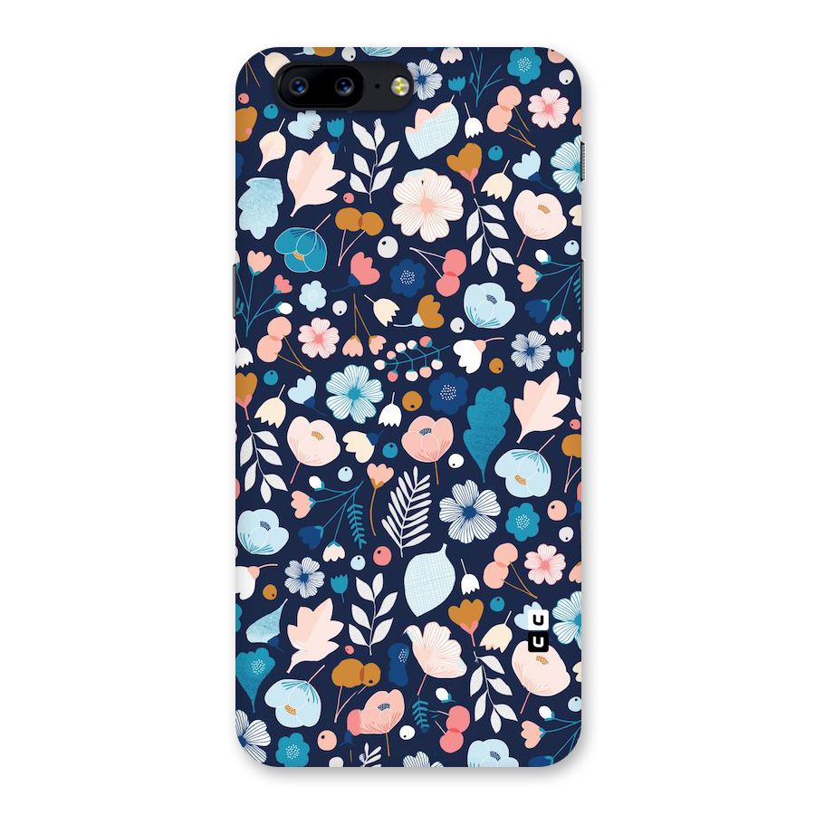 Blue Floral Back Case for OnePlus 5