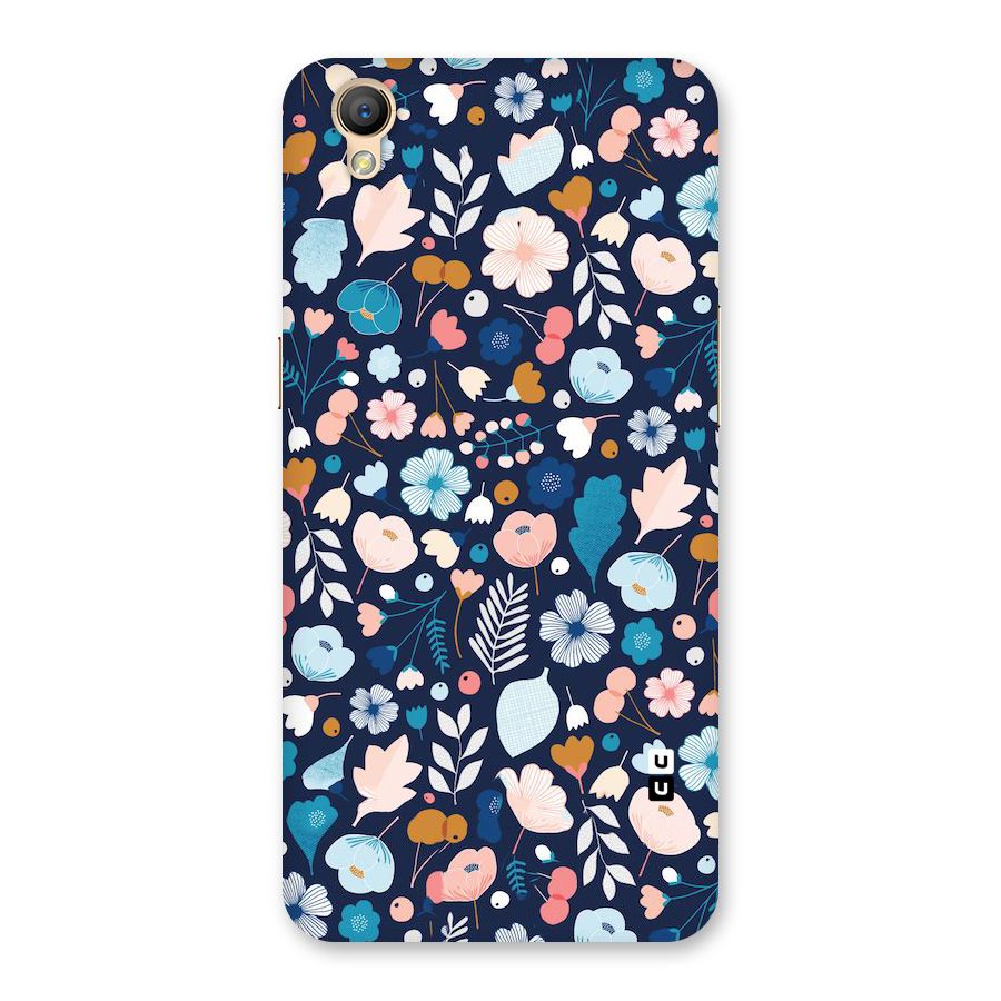 Blue Floral Back Case for Oppo A37