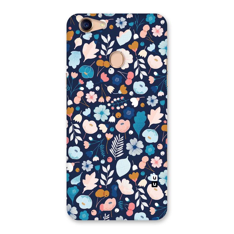 Blue Floral Back Case for Oppo F5