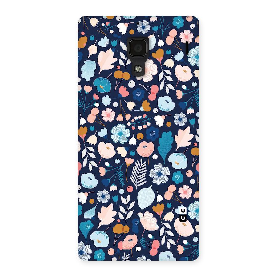 Blue Floral Back Case for Redmi 1S