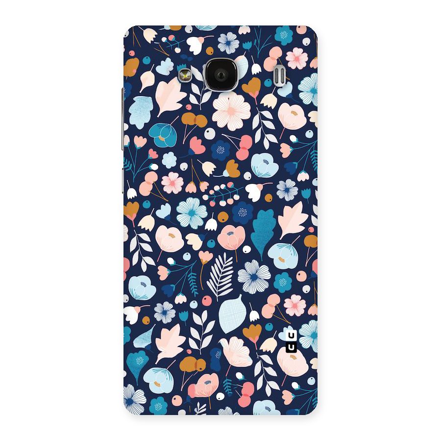 Blue Floral Back Case for Redmi 2
