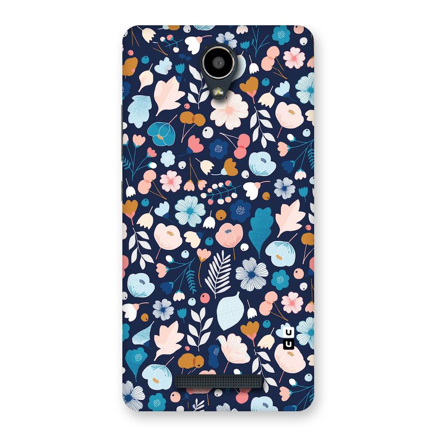 Blue Floral Back Case for Redmi Note 2