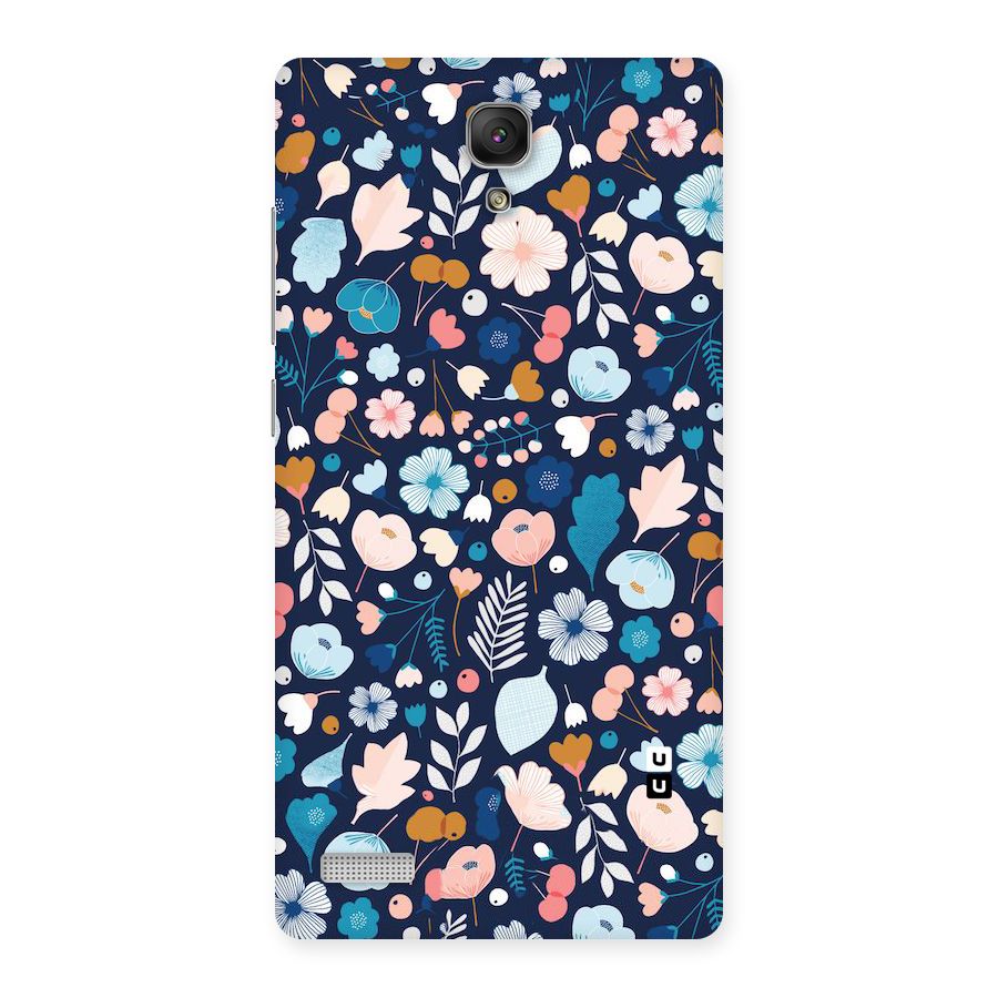 Blue Floral Back Case for Redmi Note Prime