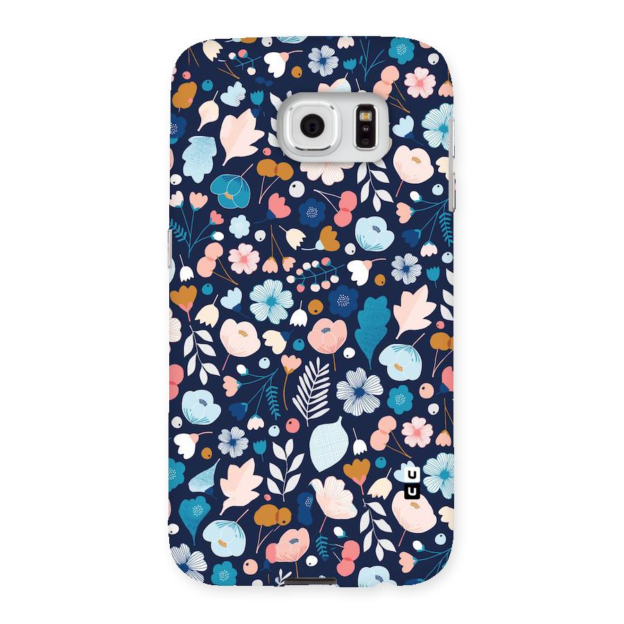 Blue Floral Back Case for Samsung Galaxy S6