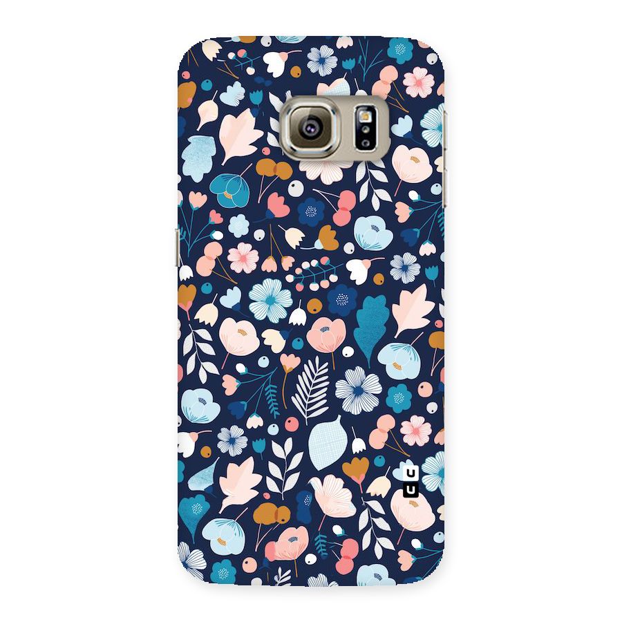 Blue Floral Back Case for Samsung Galaxy S6 Edge Plus
