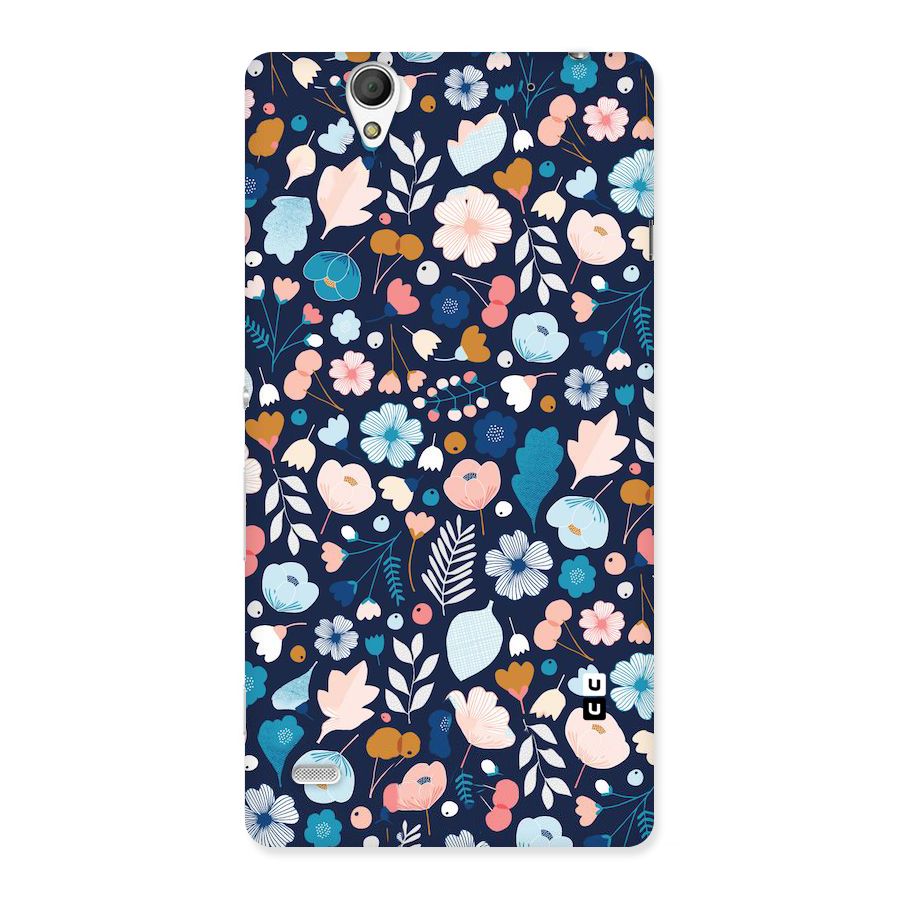 Blue Floral Back Case for Sony Xperia C4