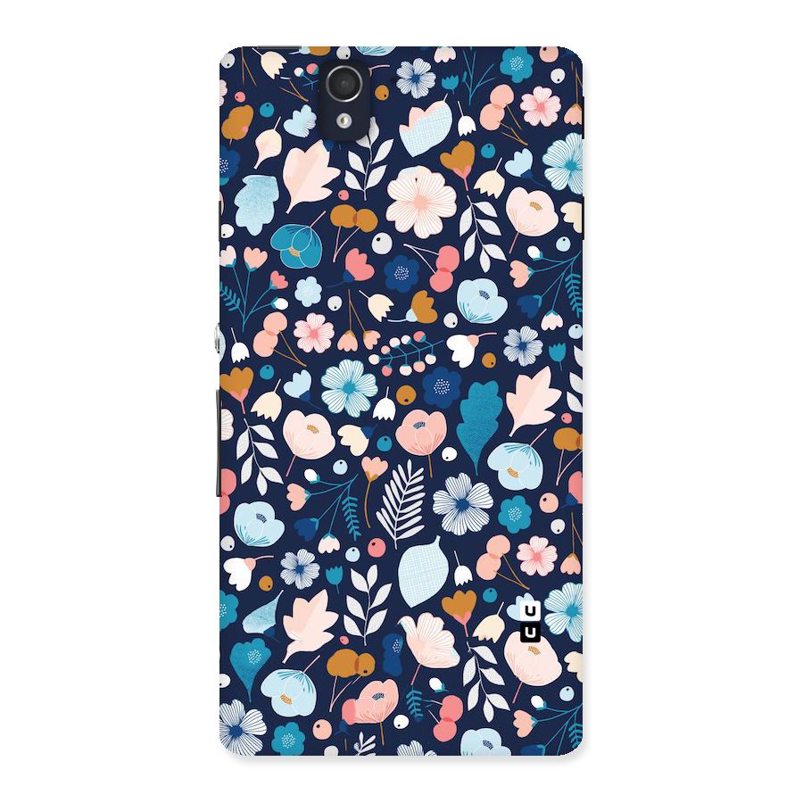 Blue Floral Back Case for Sony Xperia Z