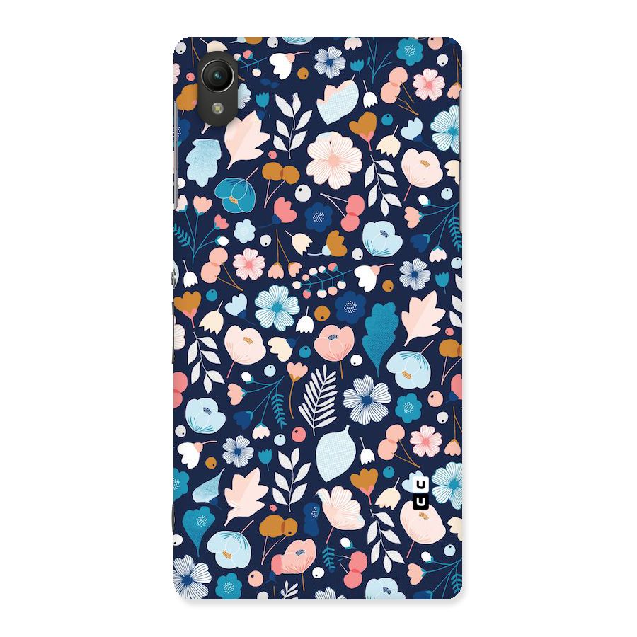 Blue Floral Back Case for Sony Xperia Z2