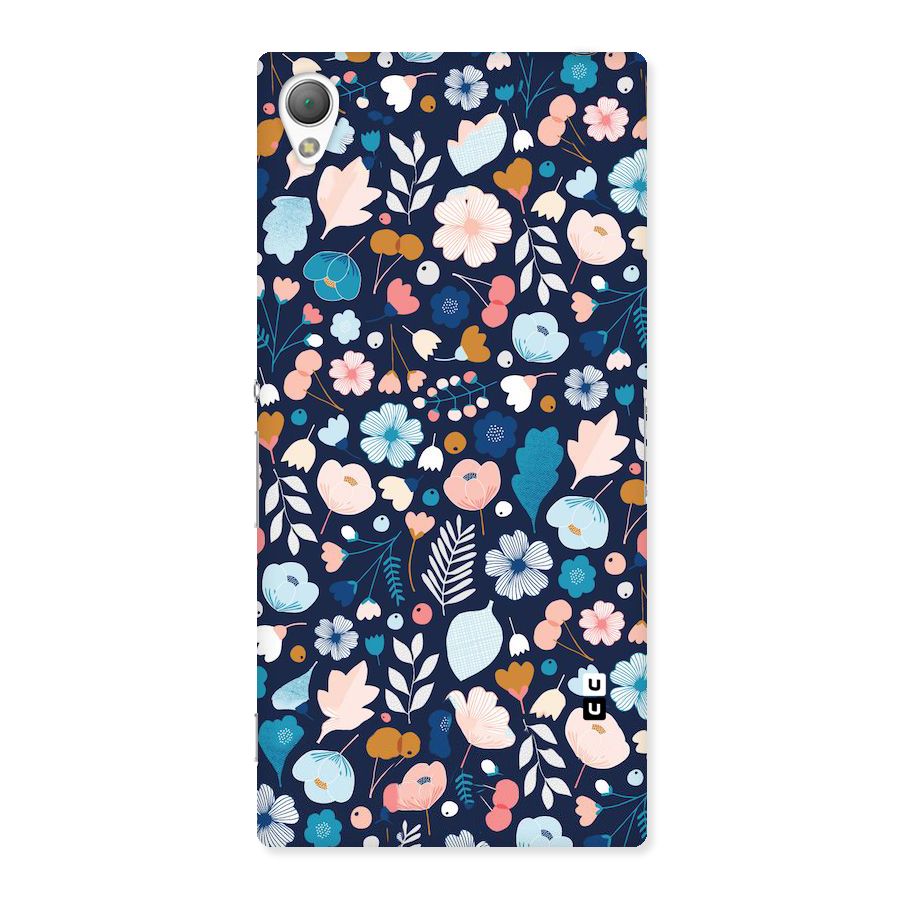 Blue Floral Back Case for Sony Xperia Z3