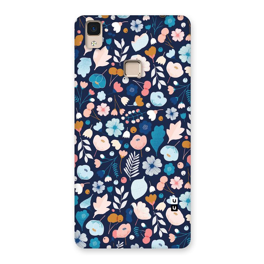 Blue Floral Back Case for V3 Max