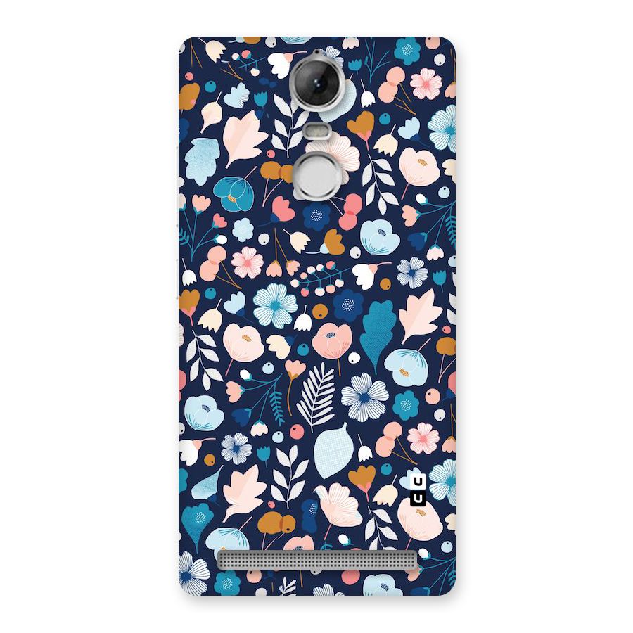 Blue Floral Back Case for Vibe K5 Note