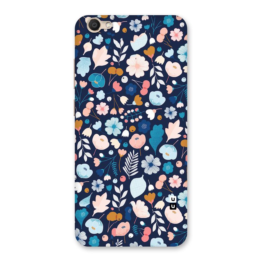 Blue Floral Back Case for Vivo V5