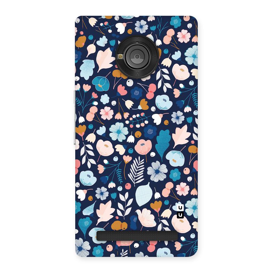 Blue Floral Back Case for Yu Yunique