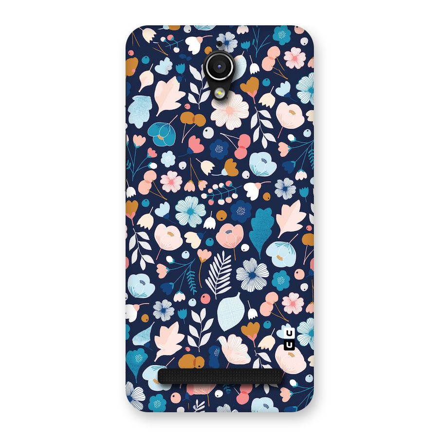 Blue Floral Back Case for Zenfone Go