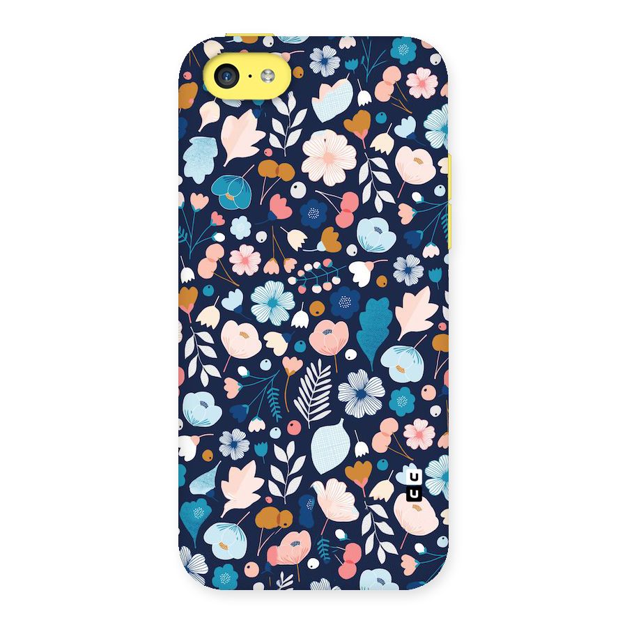 Blue Floral Back Case for iPhone 5C