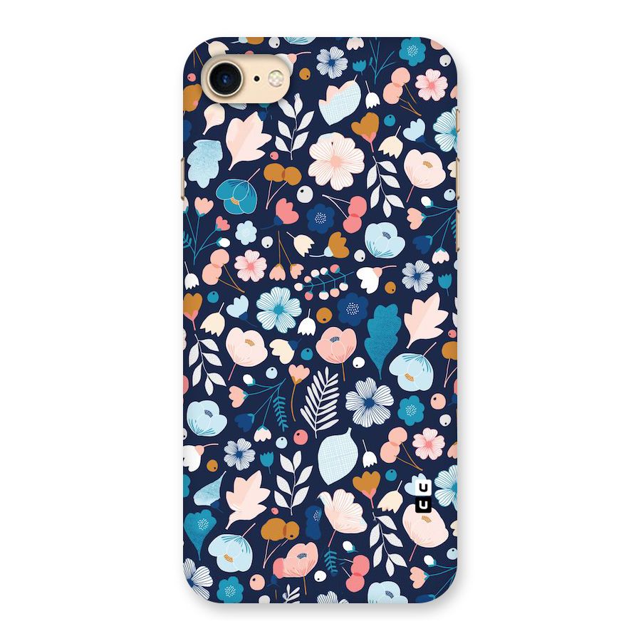 Blue Floral Back Case for iPhone 7