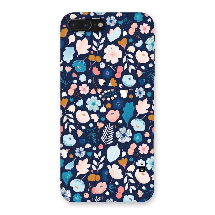 Blue Floral Back Case for iPhone 7 Plus