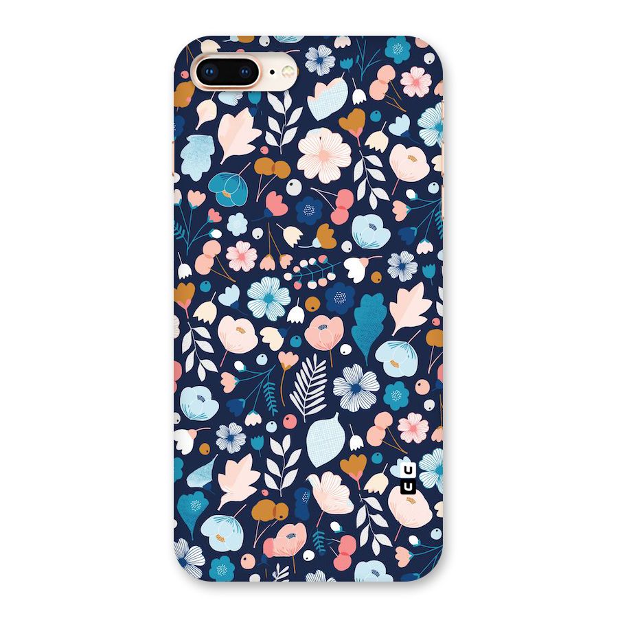 Blue Floral Back Case for iPhone 8 Plus