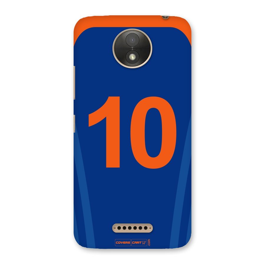 Blue Jersey Back Case for Moto C Plus