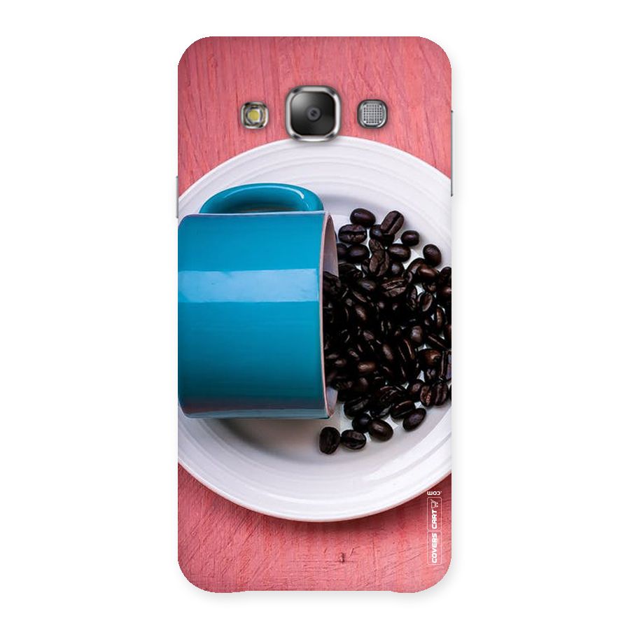 Blue Mug And Beans Back Case for Galaxy E7