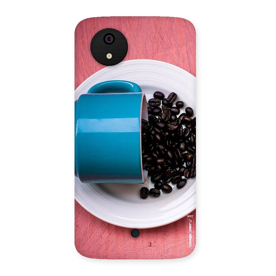Blue Mug And Beans Back Case for Micromax Canvas A1