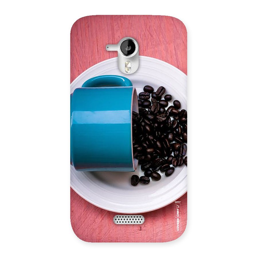 Blue Mug And Beans Back Case for Micromax Canvas HD A116