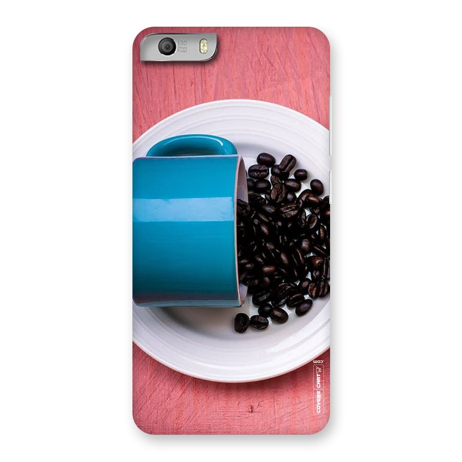 Blue Mug And Beans Back Case for Micromax Canvas Knight 2