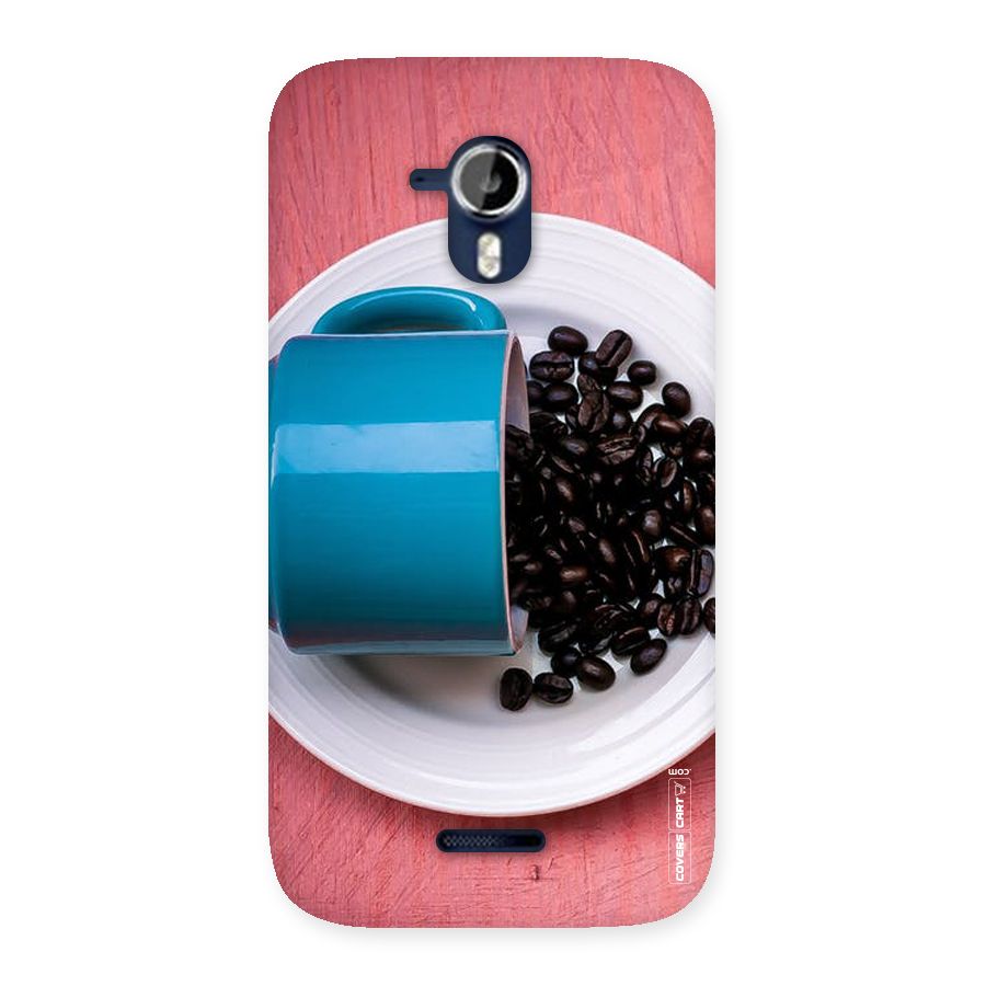 Blue Mug And Beans Back Case for Micromax Canvas Magnus A117