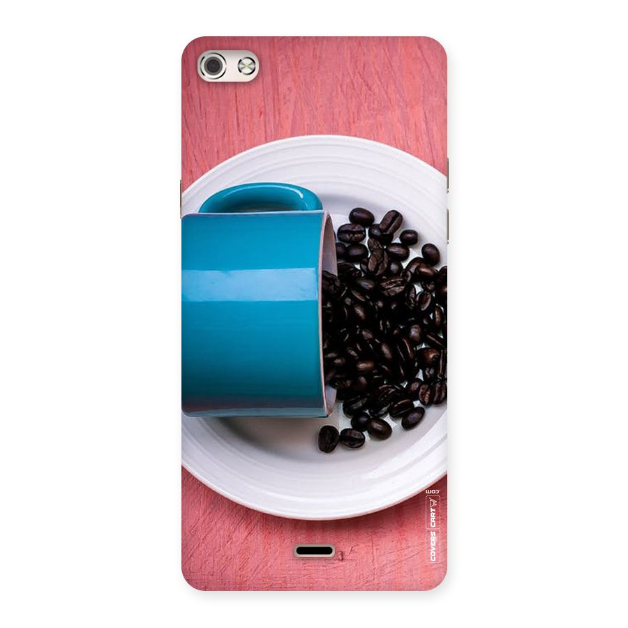 Blue Mug And Beans Back Case for Micromax Canvas Silver 5