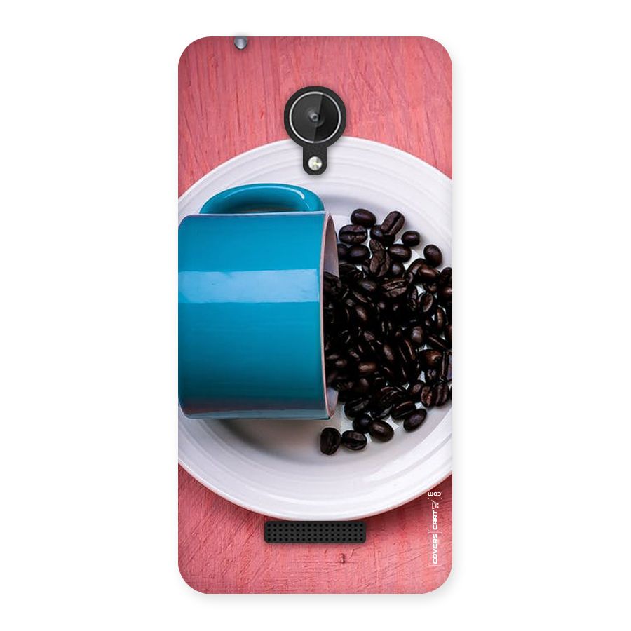 Blue Mug And Beans Back Case for Micromax Canvas Spark Q380