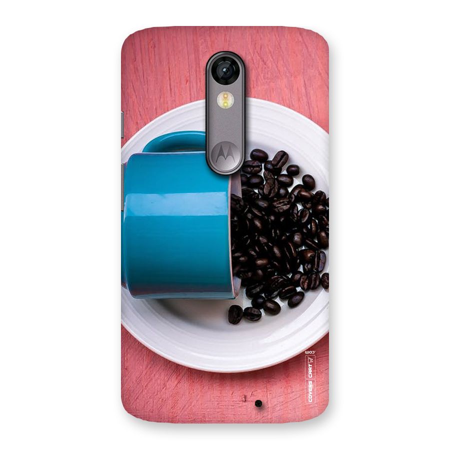 Blue Mug And Beans Back Case for Moto X Force