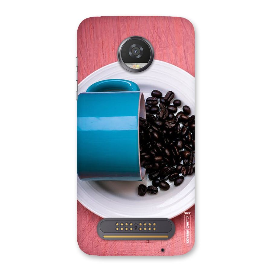 Blue Mug And Beans Back Case for Moto Z2 Play